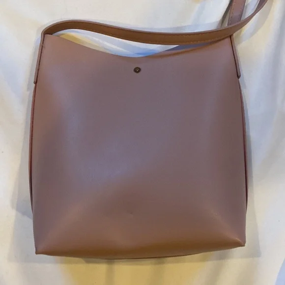 Samara Anthropologie Blush Color X body EUC, Vegan Leather gold button closure! - Picture 4 of 14